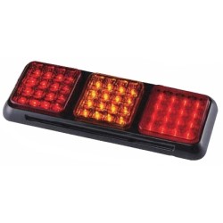 Lampa stop auto dreptunghiulara LED cu 3 cadrane Pozitie/Frana-Semnalizator-Ceata 12/24V Lampa stop auto dreptunghiulara LED cu 3 cadrane Pozitie/Frana-Semnalizator-Ceata 12/24V